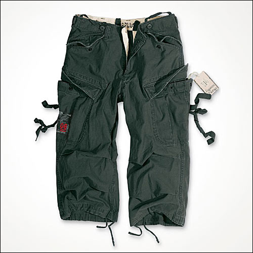 Engineer Vintage 3/4 Shorts schwarz