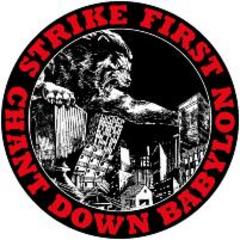 Strike First - Chant Down Babylon Button