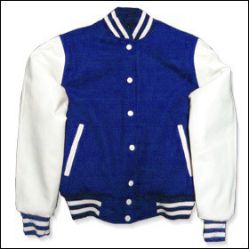 College Jacke Girls Blau/Weiß