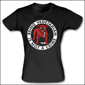 Being Vegetarian Is Not A Crime - Girlie Shirt