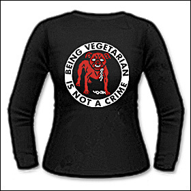 Being Vegetarian Is Not A Crime - Girlie Longsleeve