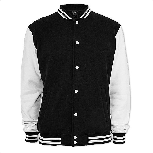 College Jacke Schwarz/Weiß